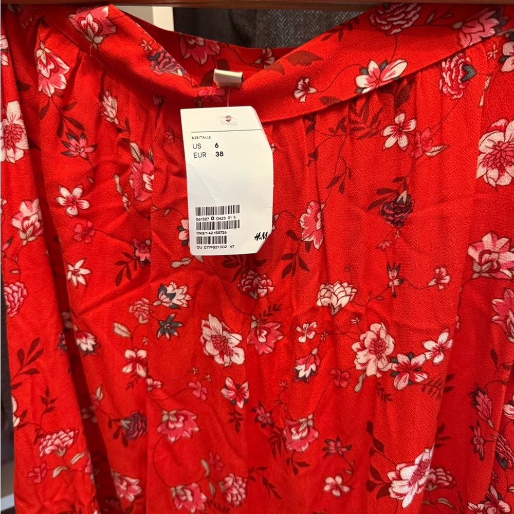 H&M Red Floral Maxi Skirt - Picture 3 of 3
